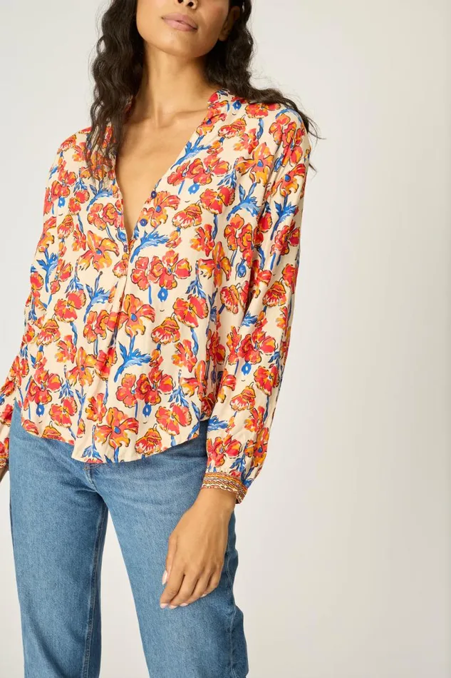 Tops Shop Natalie Martin LESLIE SHIRT Silk Clementine