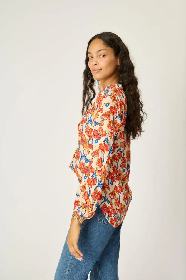 Tops Shop Natalie Martin LESLIE SHIRT Silk Clementine