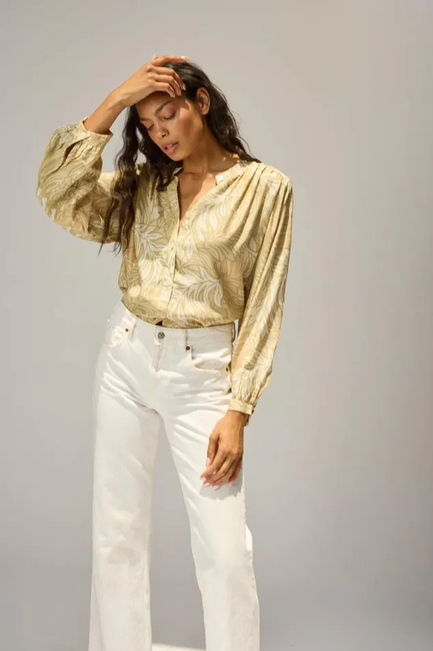 Tops Shop Natalie Martin TOLAN SHIRT Jungle Agave