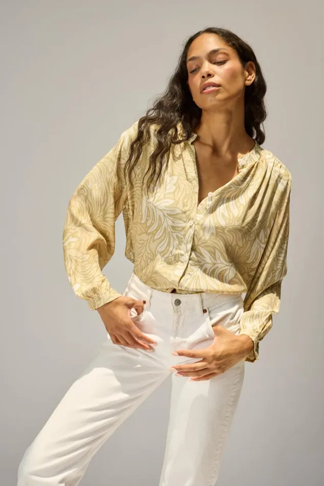 Tops Shop Natalie Martin TOLAN SHIRT Jungle Agave