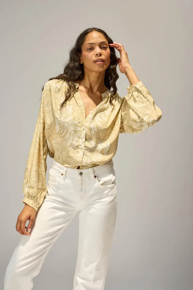 Tops Shop Natalie Martin TOLAN SHIRT Jungle Agave