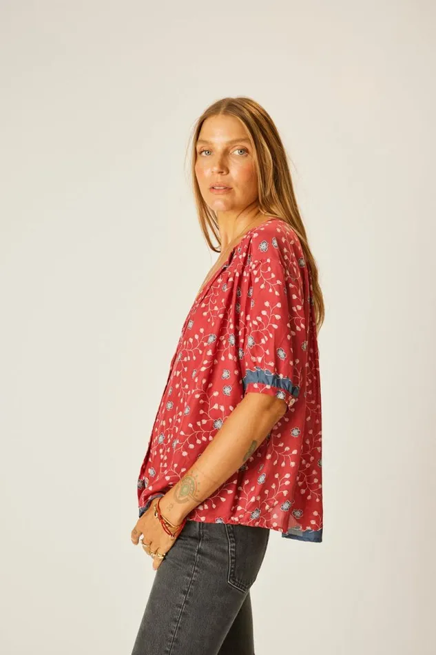 Tops Shop Natalie Martin VIOLET TOP Pinwheel Barn Red