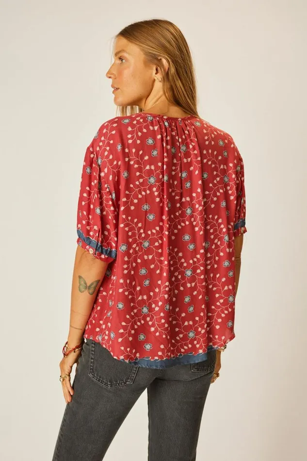 Tops Shop Natalie Martin VIOLET TOP Pinwheel Barn Red