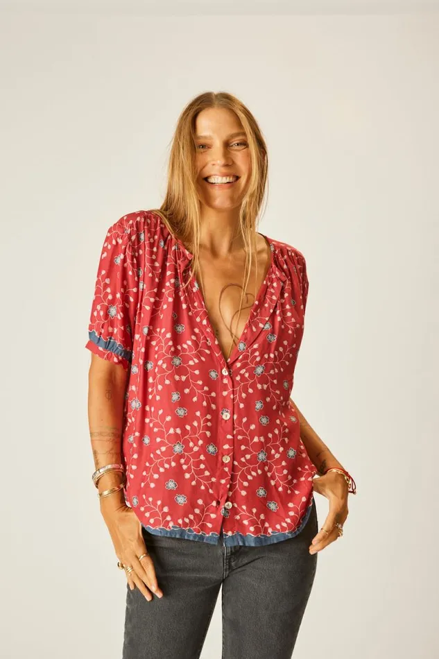 Tops Shop Natalie Martin VIOLET TOP Pinwheel Barn Red