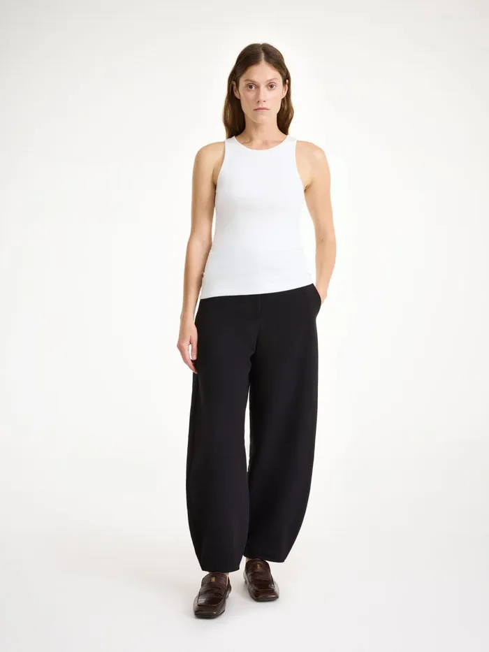 Tops Women By Malene Birger Amani Organic Cotton Tank Top Soft White