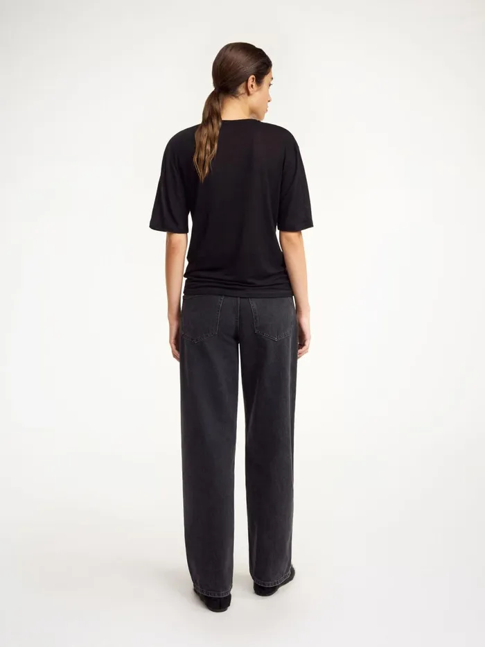 Tops Women By Malene Birger Amaringa Tshirt Black Tops Women By Malene Birger Amaringa Tshirt Black