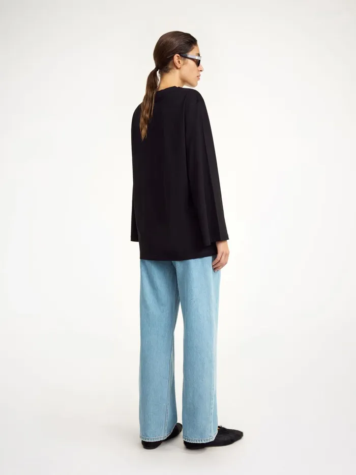 Tops Women By Malene Birger Fayeh Oversized Longsleeve Black Tops Women By Malene Birger Fayeh Oversized Longsleeve Black
