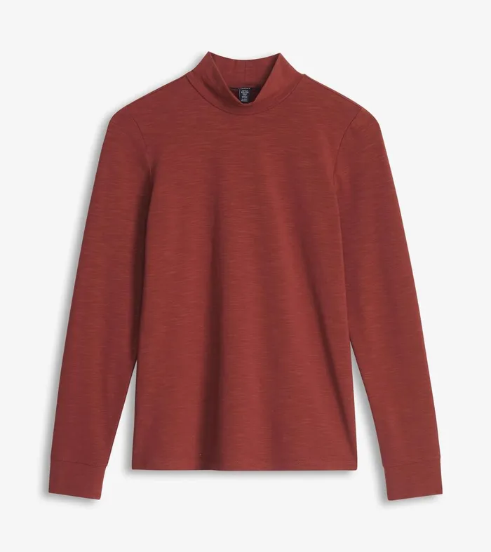 Tops Women Hatley Mock Neck Top 8211 Russet Brown