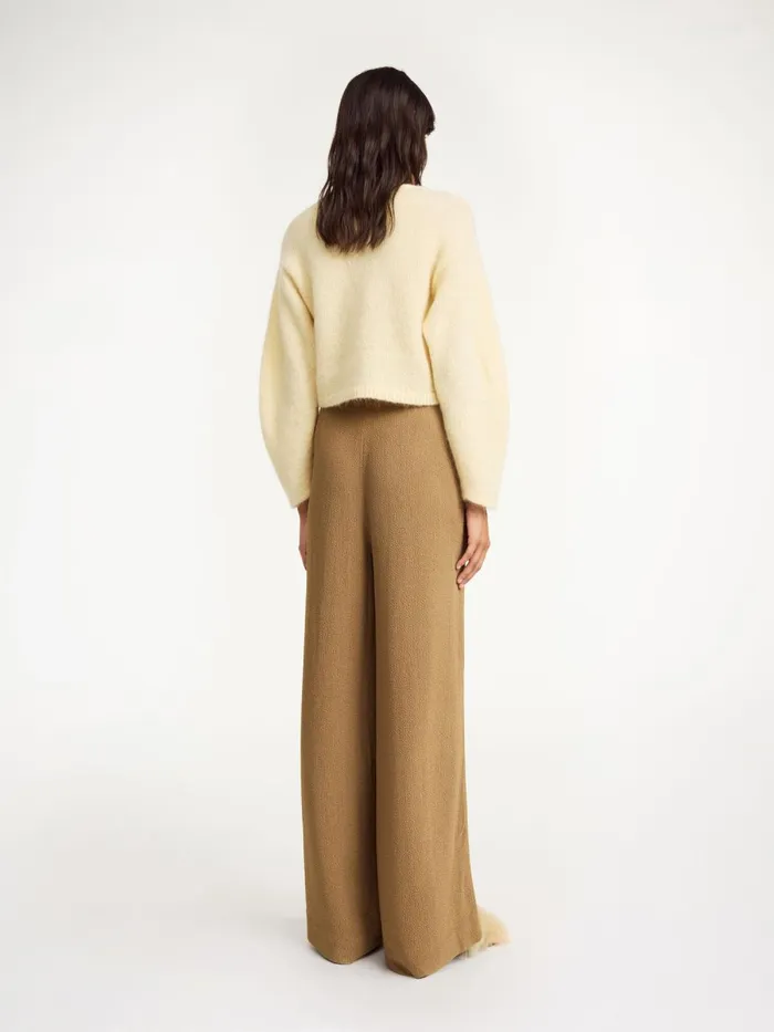 Trousers Women By Malene Birger Campione Wideleg Trousers Light Brown