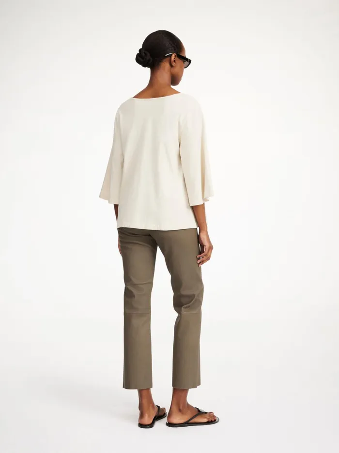 Trousers Women By Malene Birger Florentina Leather Trousers Shitake Trousers Women By Malene Birger Florentina Leather Trousers Shitake