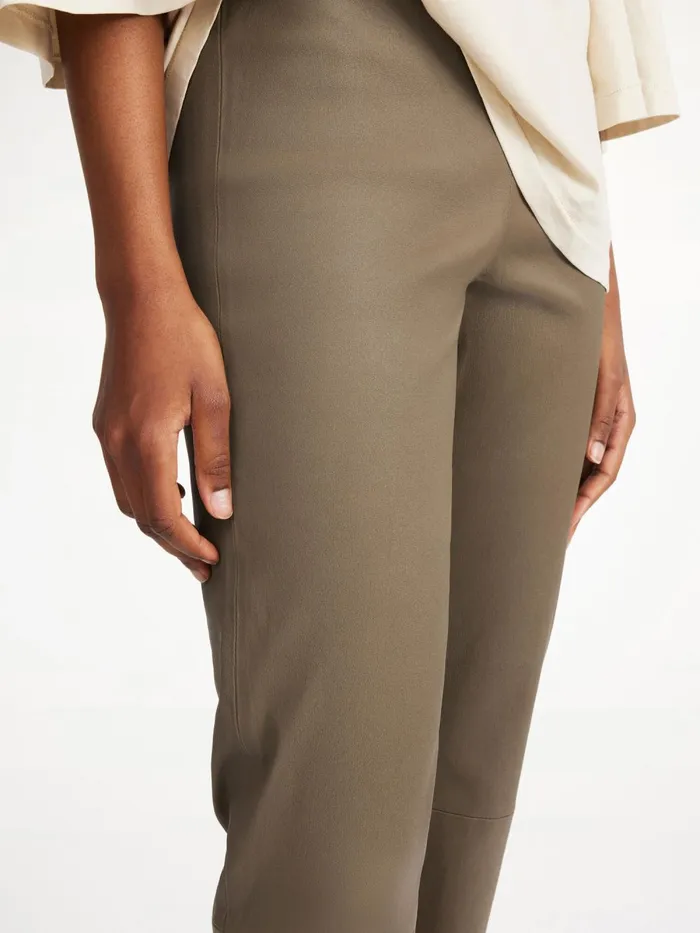 Trousers Women By Malene Birger Florentina Leather Trousers Shitake Trousers Women By Malene Birger Florentina Leather Trousers Shitake
