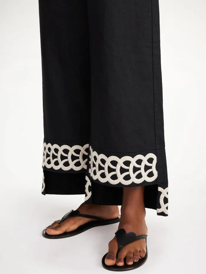 Trousers Women By Malene Birger Mirabellos Linen Trousers Black Trousers Women By Malene Birger Mirabellos Linen Trousers Black