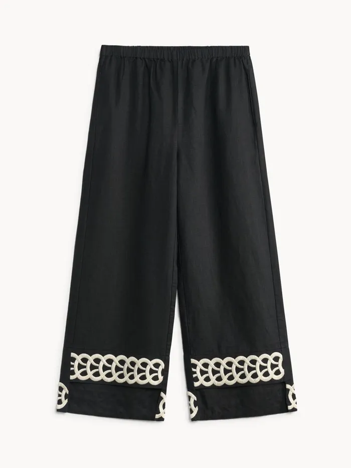 Trousers Women By Malene Birger Mirabellos Linen Trousers Black Trousers Women By Malene Birger Mirabellos Linen Trousers Black
