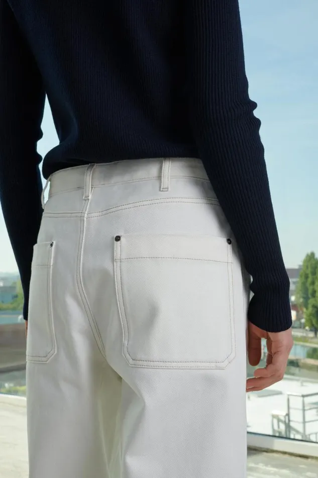 Trousers Women Soeur NAPOLEON JEANS Chalk