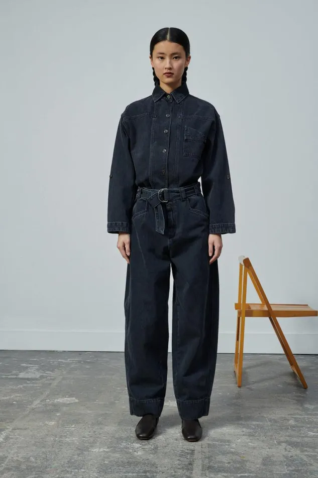 Trousers Women Soeur VOLAGE JEANS Washed Black Denim