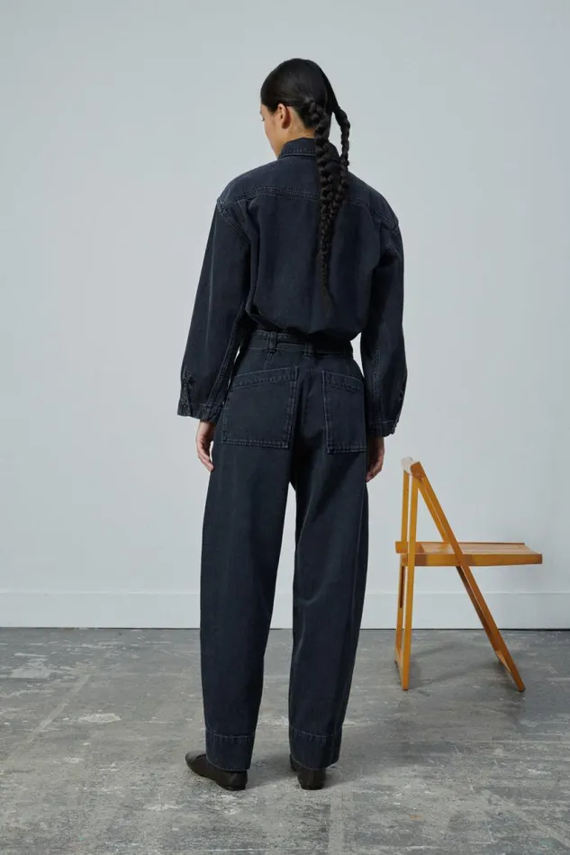Trousers Women Soeur VOLAGE JEANS Washed Black Denim