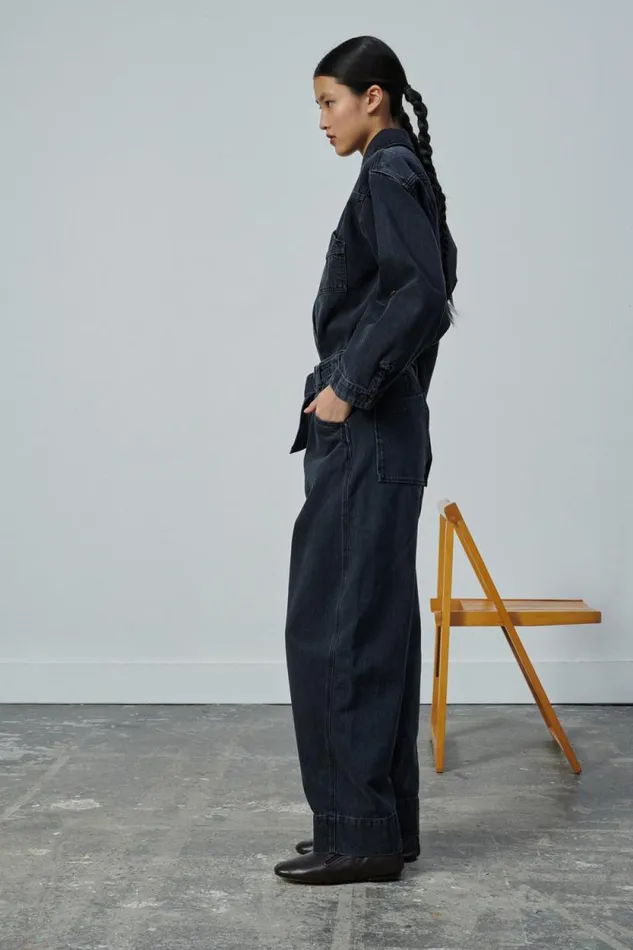 Trousers Women Soeur VOLAGE JEANS Washed Black Denim