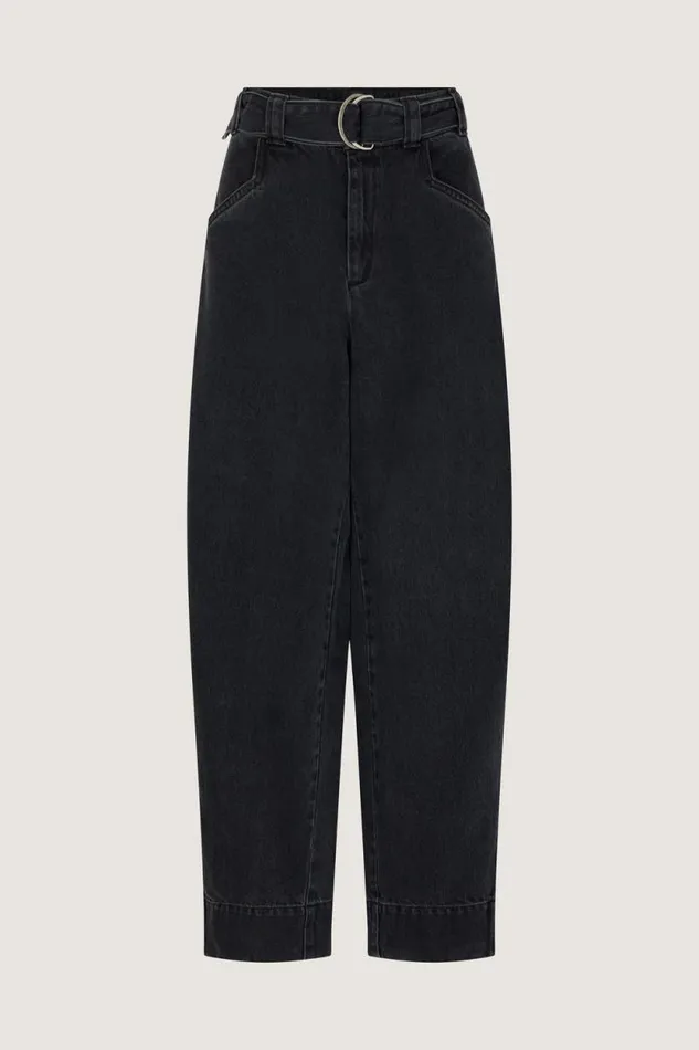 Trousers Women Soeur VOLAGE JEANS Washed Black Denim