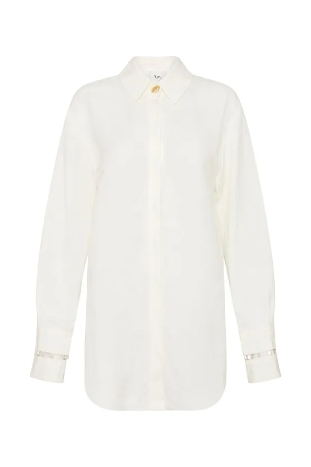 Ultralight Shirt Ivory Women Aje Tops