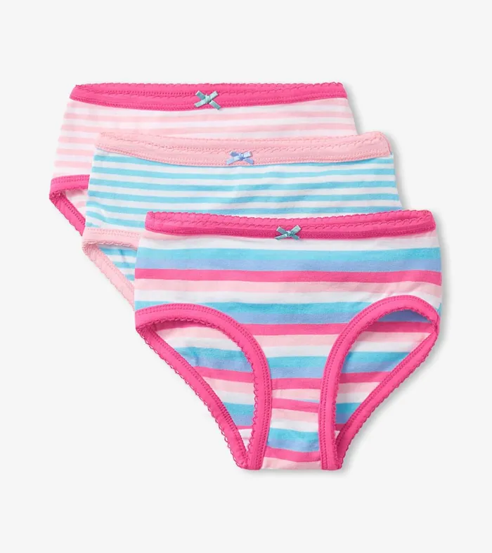 Underwear Girls Hatley Stripes Girls Brief Underwear 3 Pack