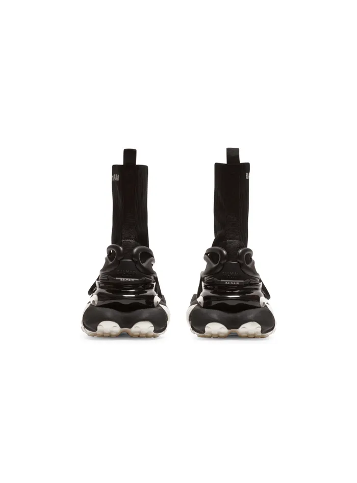 Unicorn Knit And Rubber Sneakers Black Men Balmain Sneakers