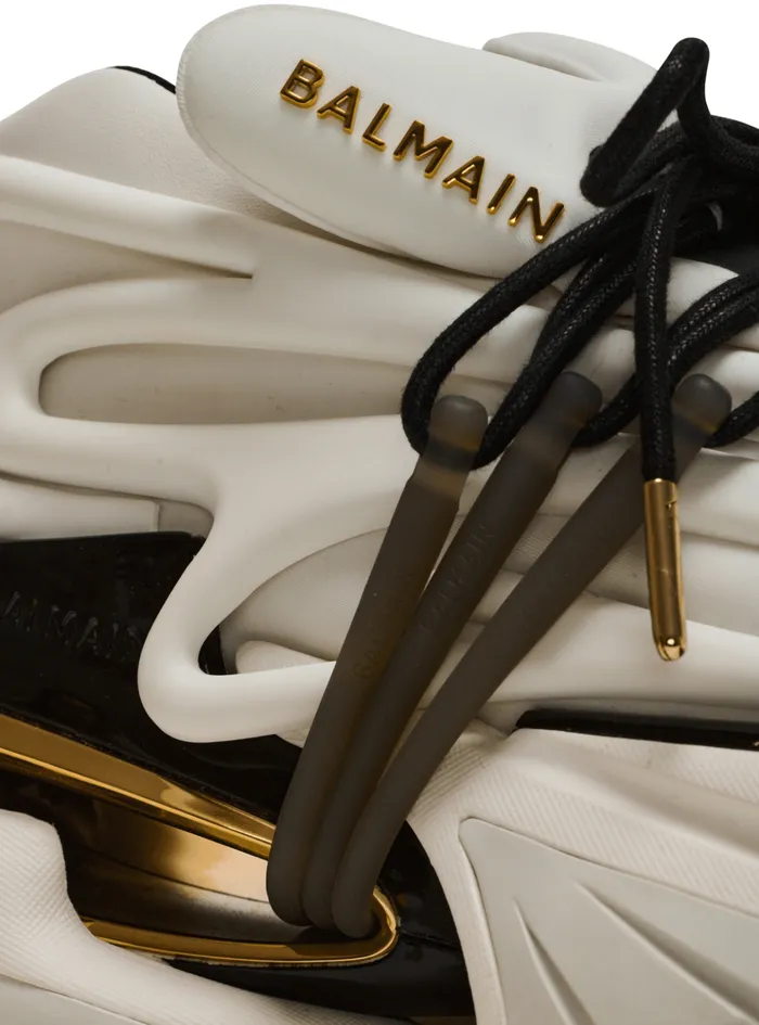 Unicorn Low Sneakers In Neoprene And Calfskin White Women Balmain Sneakers