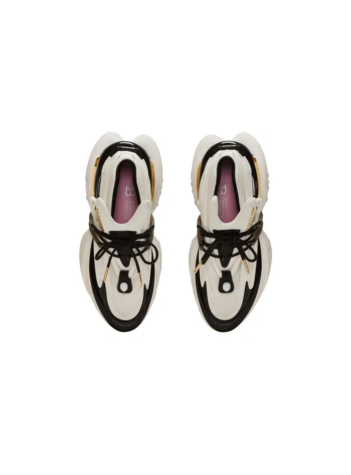 Unicorn Low Sneakers In Neoprene And Calfskin White Women Balmain Sneakers
