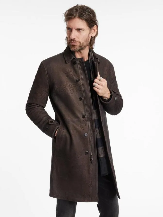 VINCENT COAT Chocolate Clothing John Varvatos Leather Jackets