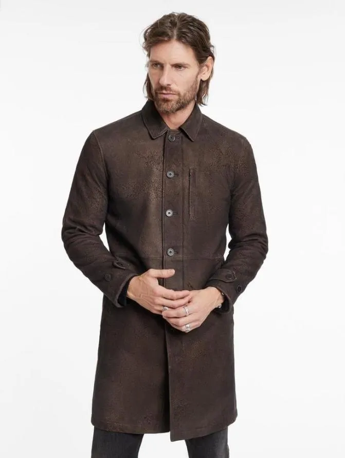 VINCENT COAT Chocolate Clothing John Varvatos Leather Jackets