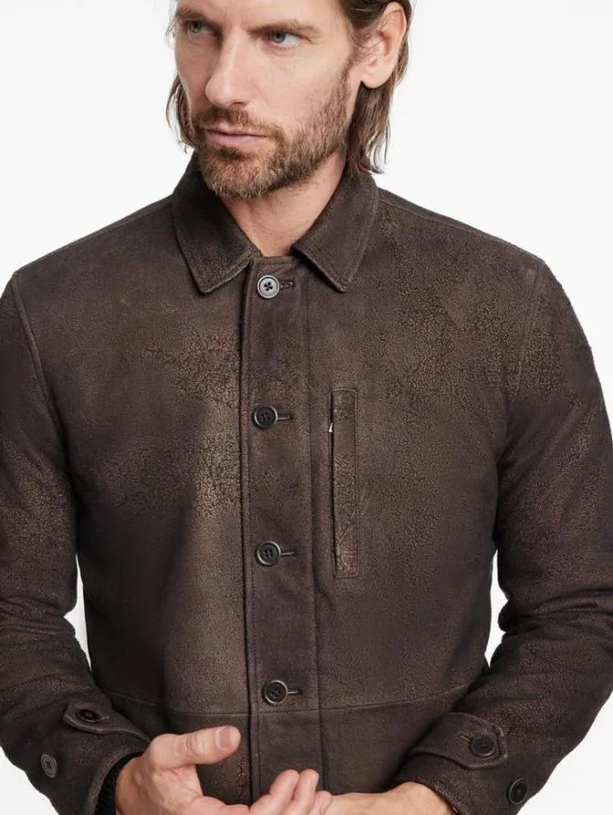 VINCENT COAT Chocolate Clothing John Varvatos Leather Jackets