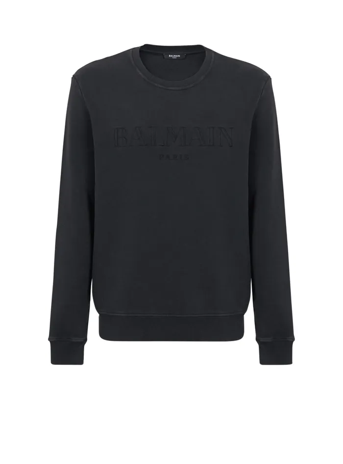Vintage Sweatshirt Grey Men Balmain Sweatshirts