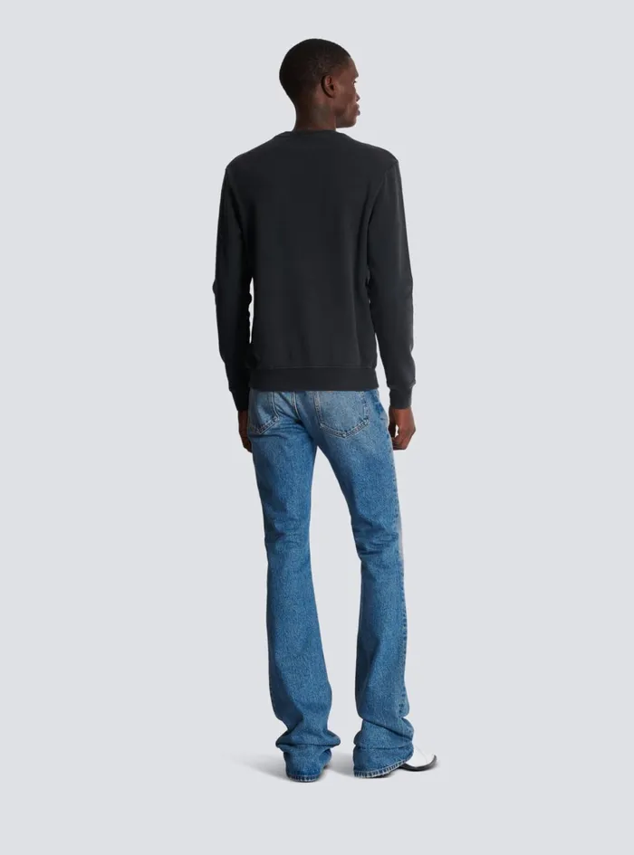 Vintage Sweatshirt Grey Men Balmain Sweatshirts