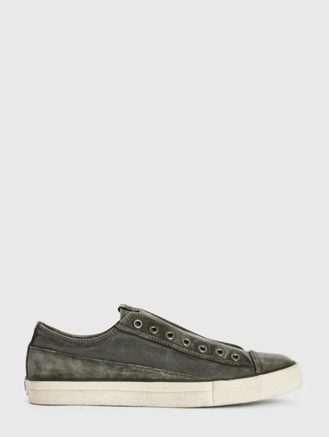 VULC LACELESS LOW TOP 8211 CANVAS Black Shoes John Varvatos Sneakers