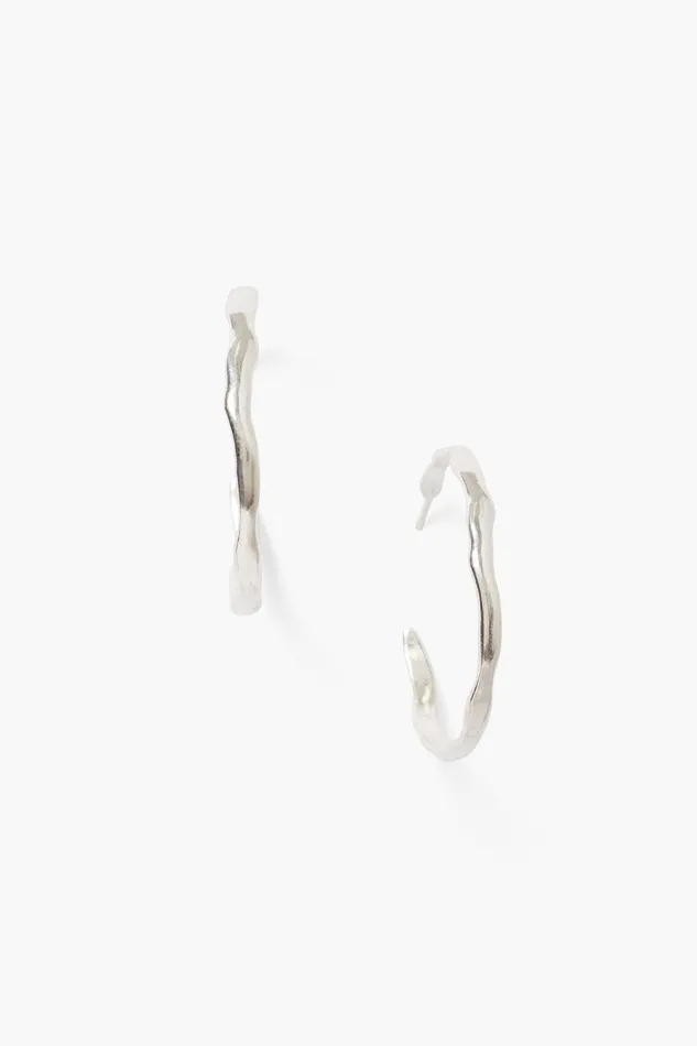 Wave Hoop Earrings Silver Women Chan Luu Earrings
