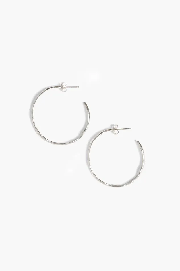 Wave Hoop Earrings Silver Women Chan Luu Earrings