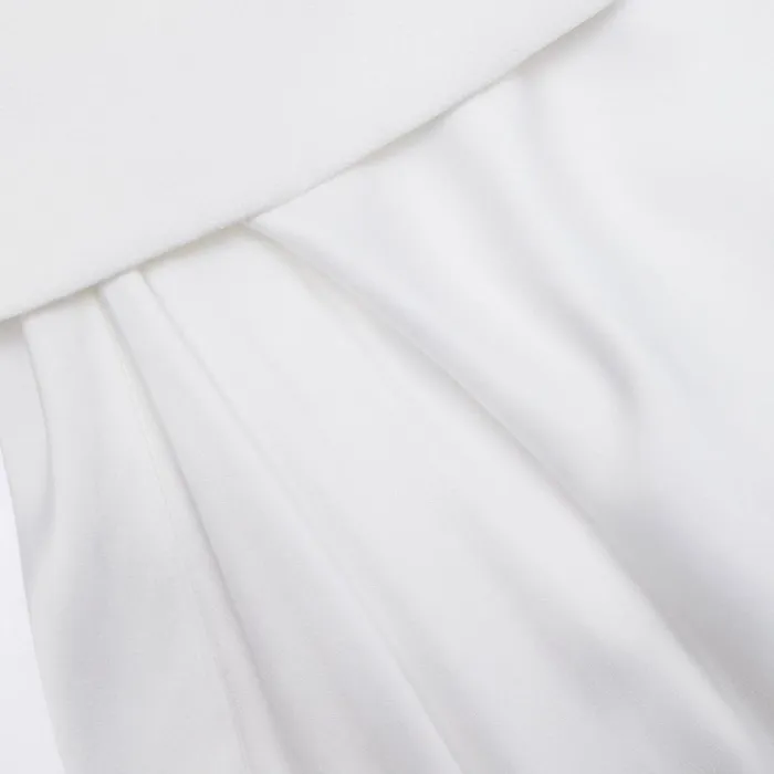 White Crepe Tailored Maxi Dress Women Self Portrait Dresses