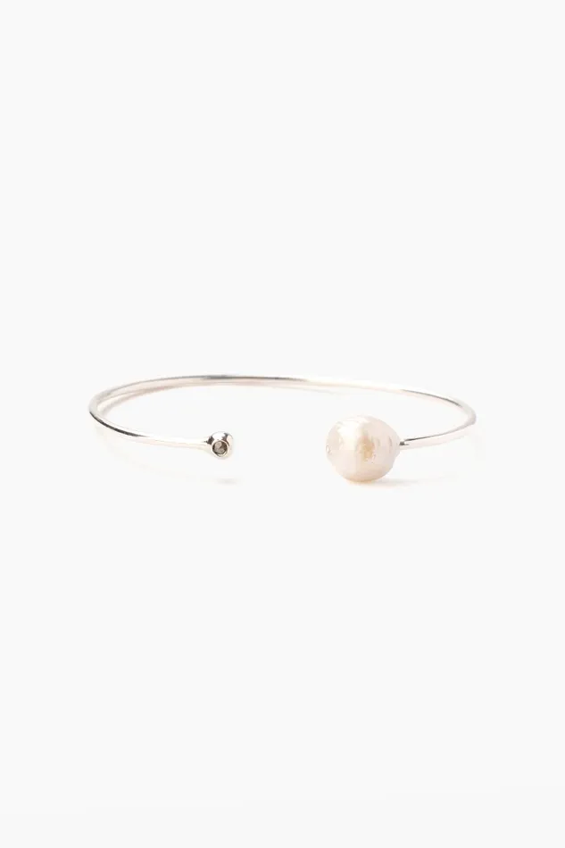 White Pearl Diamond Cuff Women Chan Luu Bracelets