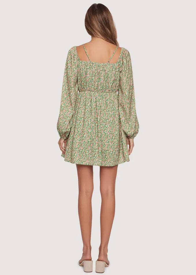Wild Poppies Mini Dress Greenfloral Women Lost Wander Dresses