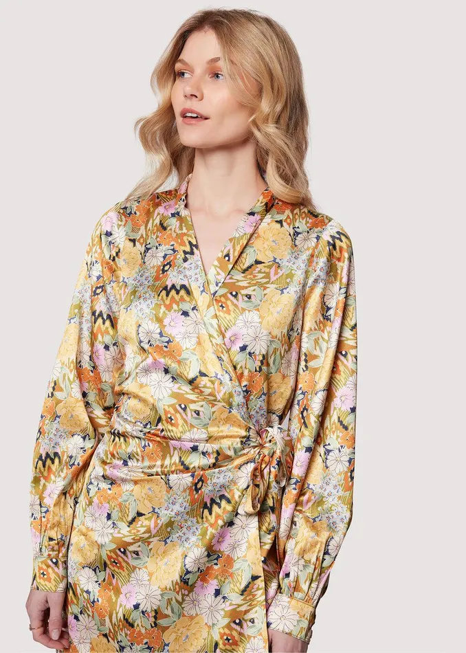 Wildflower Dusk Mini Dress Olivemultifloral Women Lost Wander Dresses