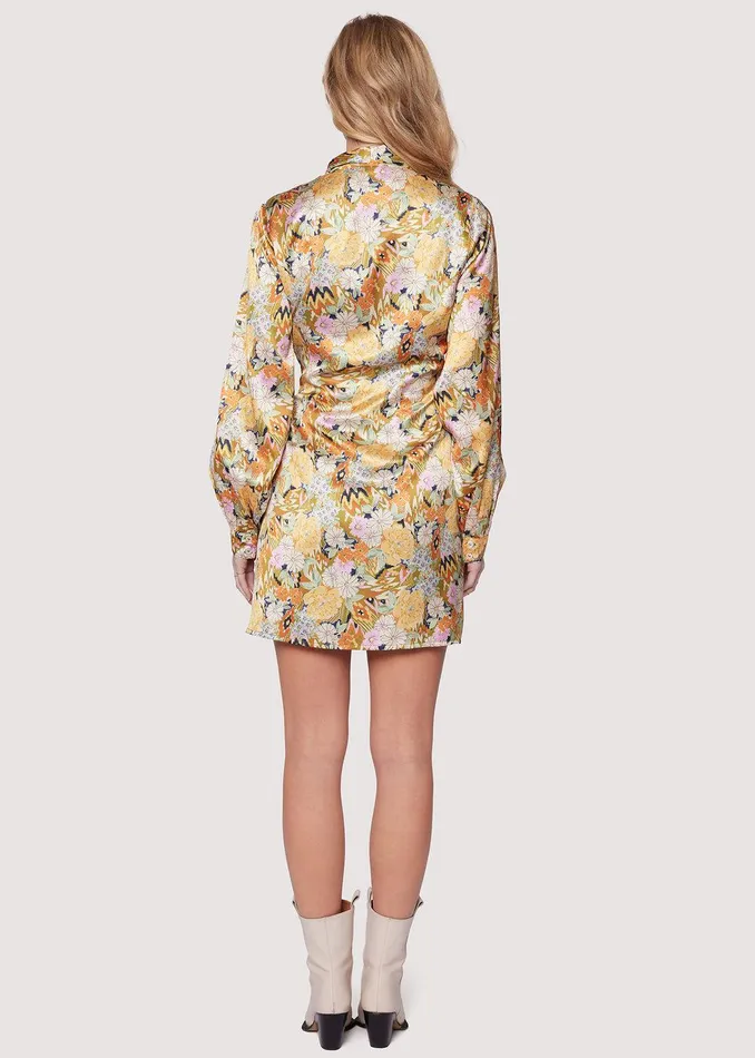 Wildflower Dusk Mini Dress Olivemultifloral Women Lost Wander Dresses