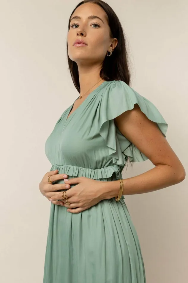 Willa Ruffle Dress In Seafoam Seafoam Women Bohme Dresses