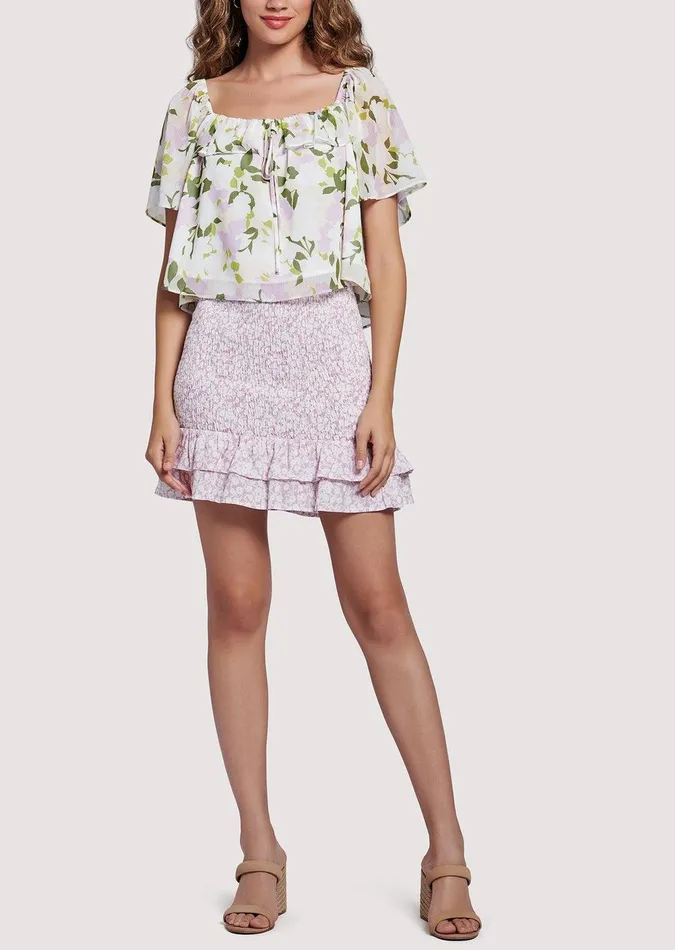 Winsome Orchid Mini Skirt Lavenderwhite Women Lost Wander Skirts