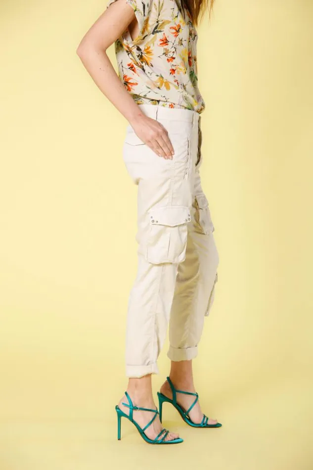 Woman Asia Snake Cargo Pants In Tencel With Studs Relaxed Mason039s Pants