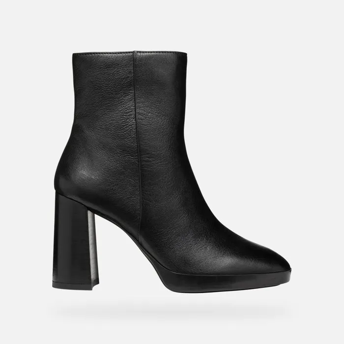 Woman Geox Ankle Boots TEULADA WOMAN Black Highheel Ankle Boots Black