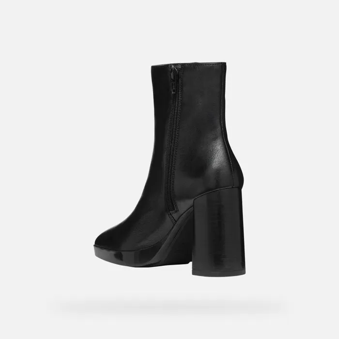 Woman Geox Ankle Boots TEULADA WOMAN Black Highheel Ankle Boots Black