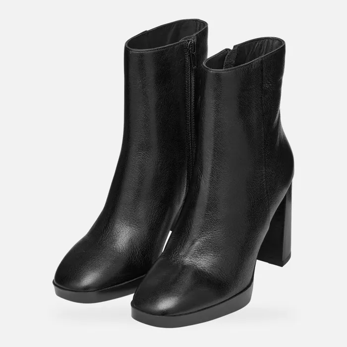Woman Geox Ankle Boots TEULADA WOMAN Black Highheel Ankle Boots Black