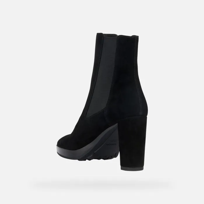 Woman Geox Ankle Boots WALK PLEASURE HighHeel Ankle Boots Black Woman FW Black