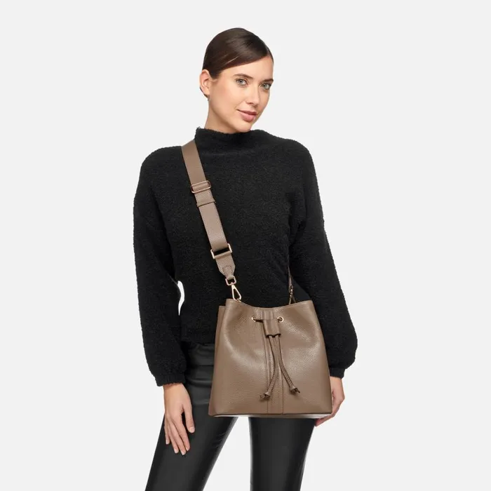 Woman Geox Bags ANDRENNE WOMAN Taupe Shoulder Bag Taupe