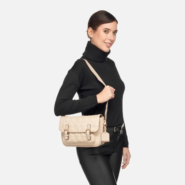 Woman Geox Bags FRAILEA WOMAN Off White Crossbody Bag Off White