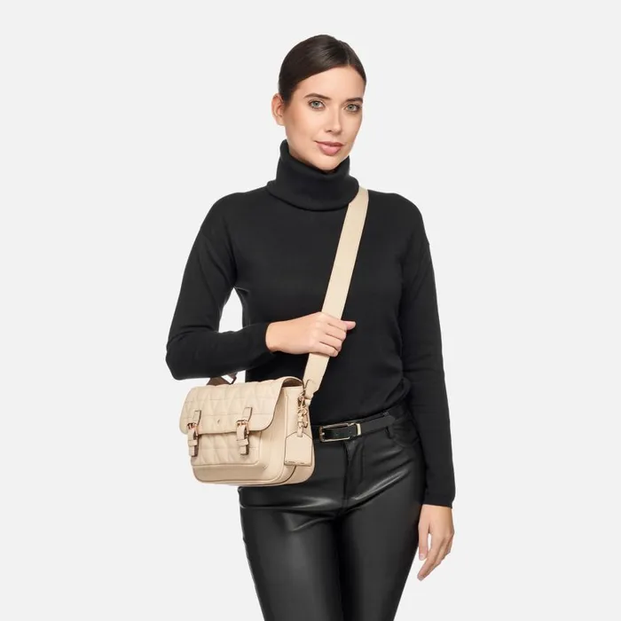 Woman Geox Bags FRAILEA WOMAN Off White Crossbody Bag Off White